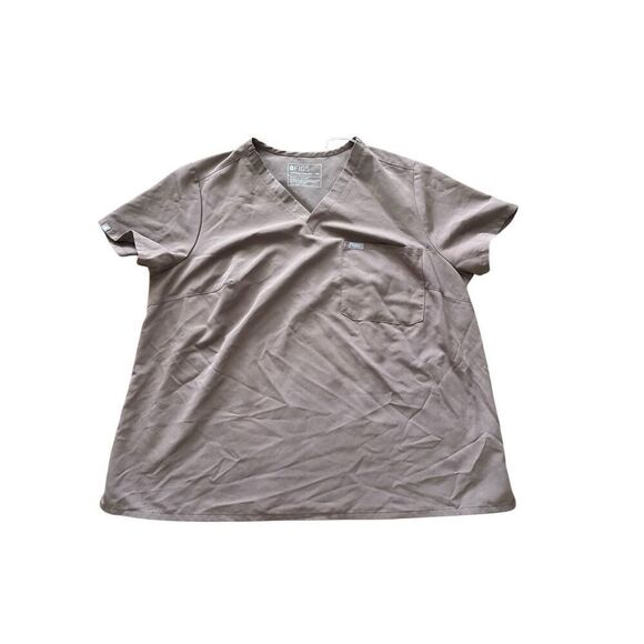 NWOT Figs taupe scrubs top size 3x - Picture 1 of 5